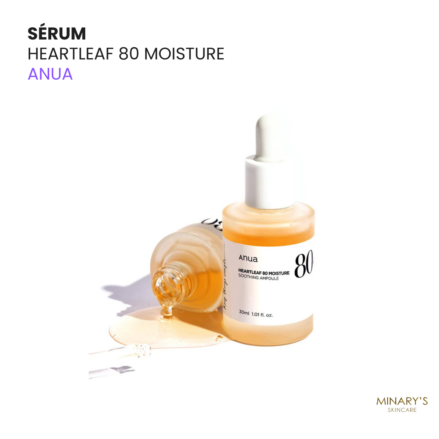 Anua – Heartleaf 80% – Hydratant Apaisant Anti-Rougeurs – 30ml