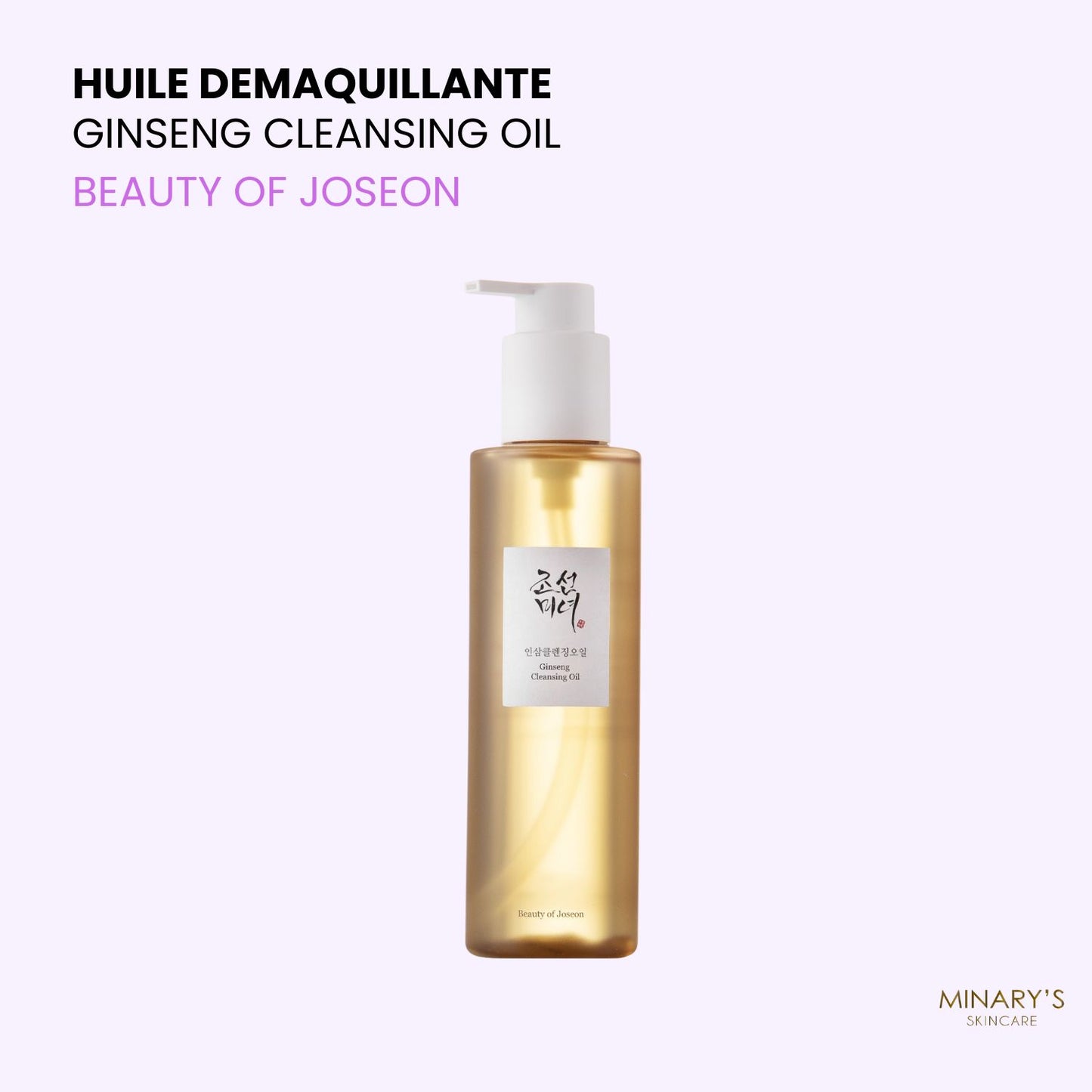 Beauty of Joseon - Ginseng Cleansing Oil -Huile Démaquillante Nourrissante - 210ml
