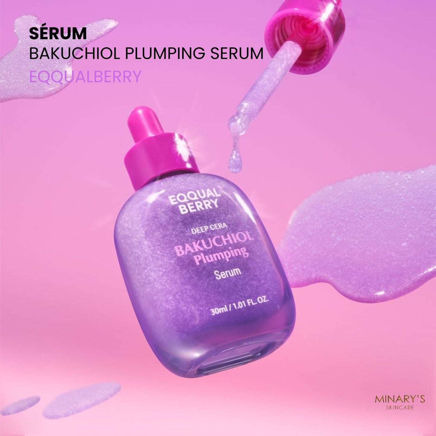 EQQUALBERRY – Sérum Repulpant au Bakuchiol – 30ml