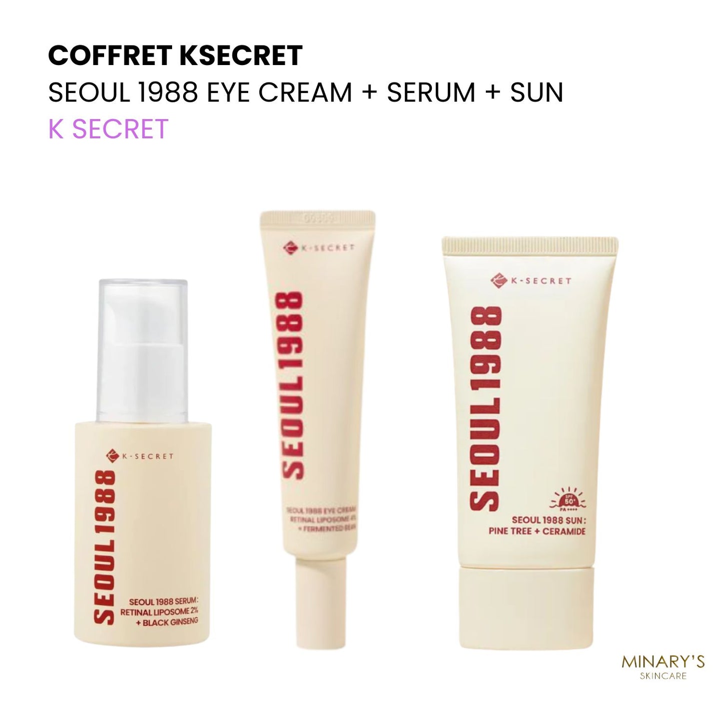 Pack K SECRET SEOUL1988 - Trio Sérum + Eyes + Sun