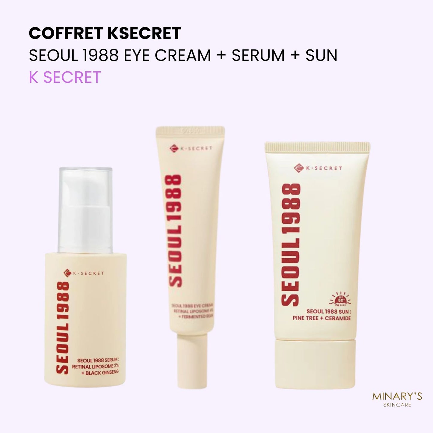 Pack K SECRET SEOUL1988 - Trio Sérum + Eyes + Sun
