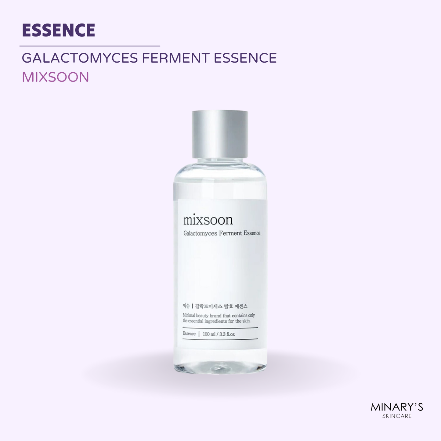 Mixsoon - Galactomyces Ferment Essence : Le Secret Coréen pour une Peau Radieuse - 100ml