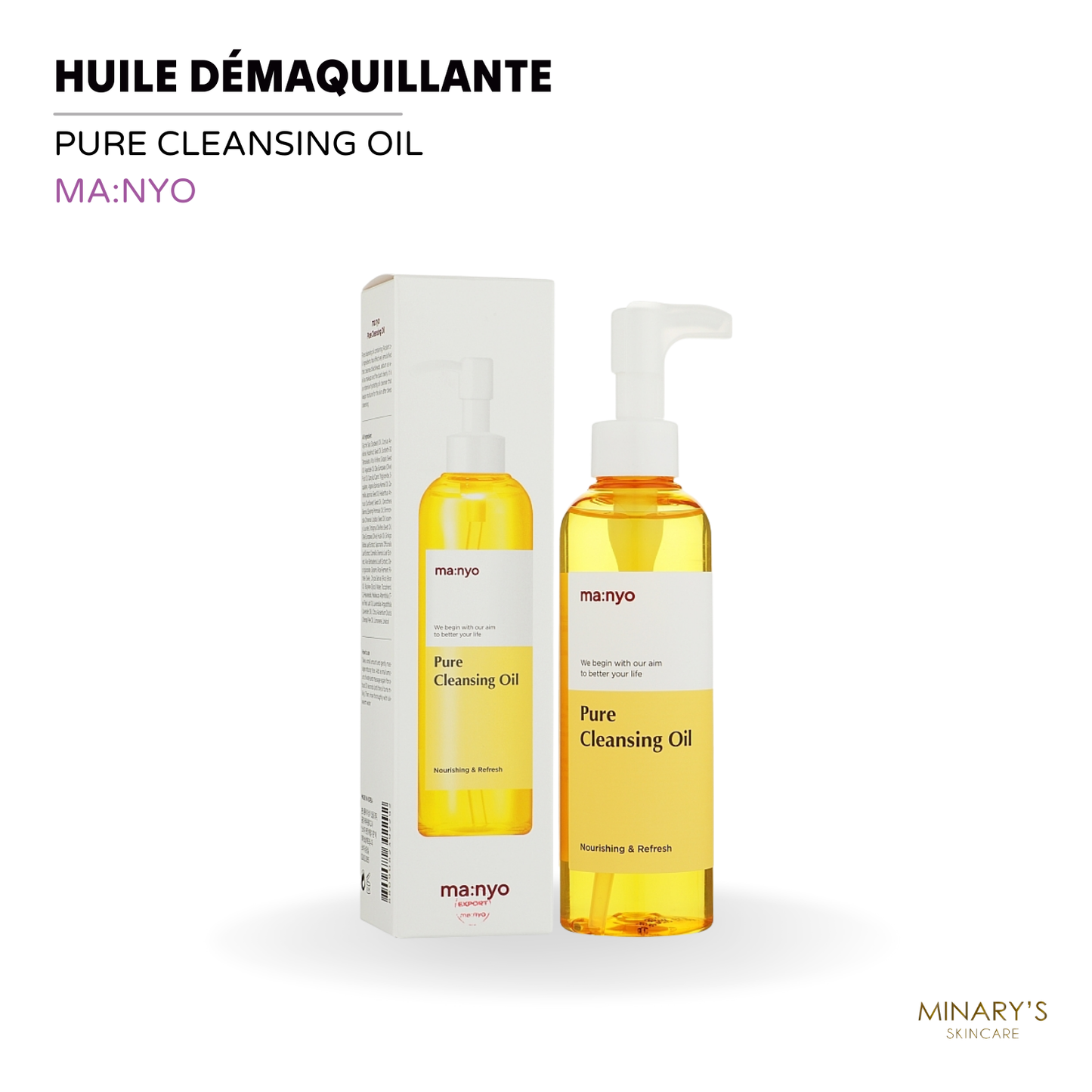 Ma:nyo - Pure Cleansing Oil : Huiles Végétales pour un Démaquillage en douceur - 200ml