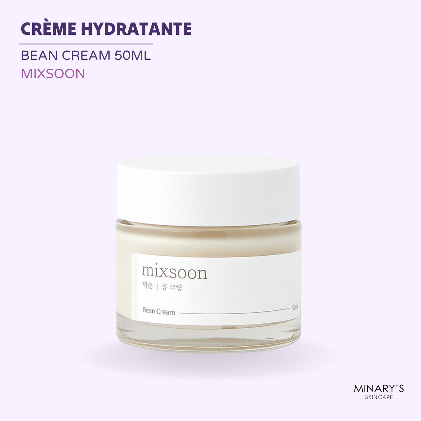 Mixsoon Bean Cream : Nourrissez et régénérez votre peau - 50ml