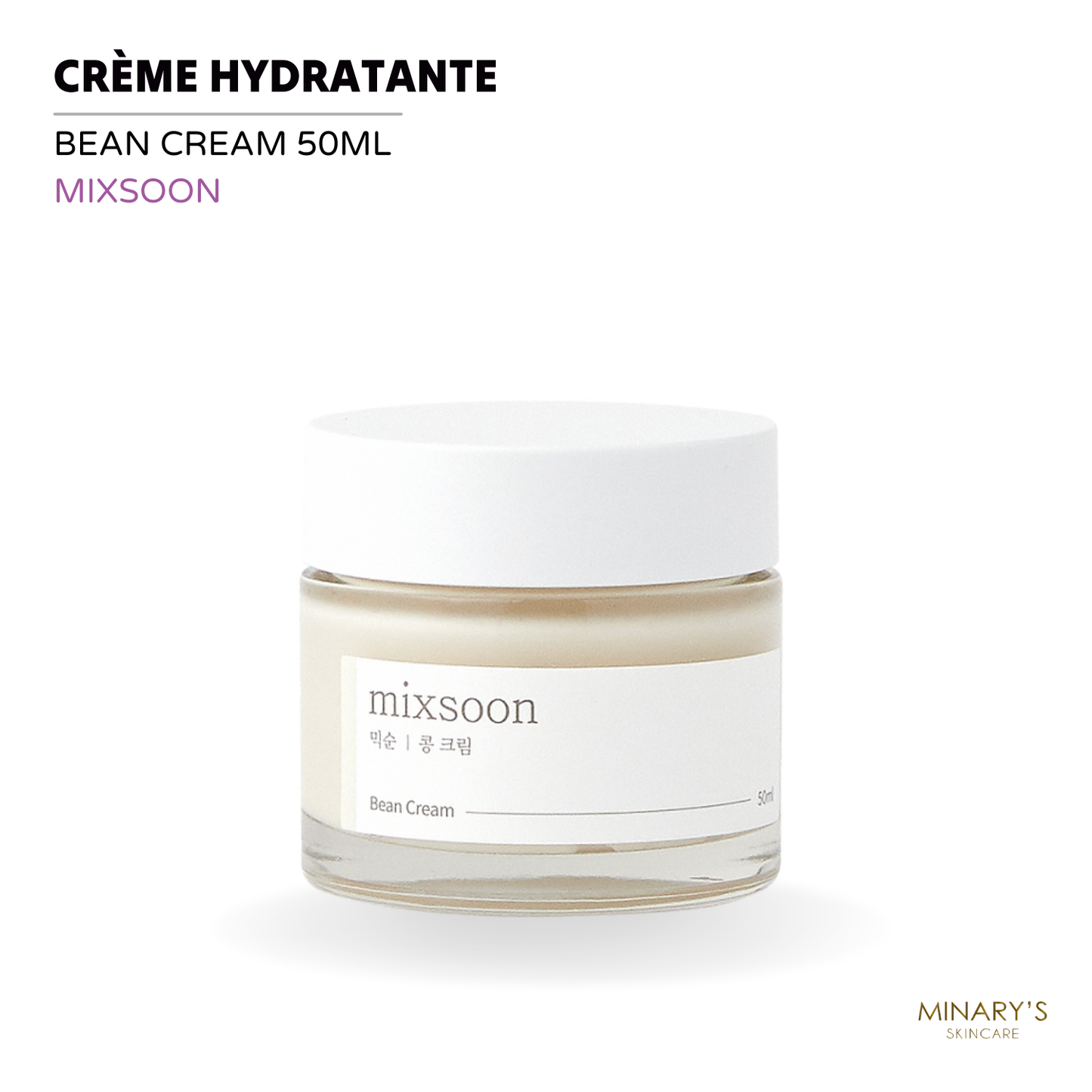 Mixsoon Bean Cream : Nourrissez et régénérez votre peau - 50ml