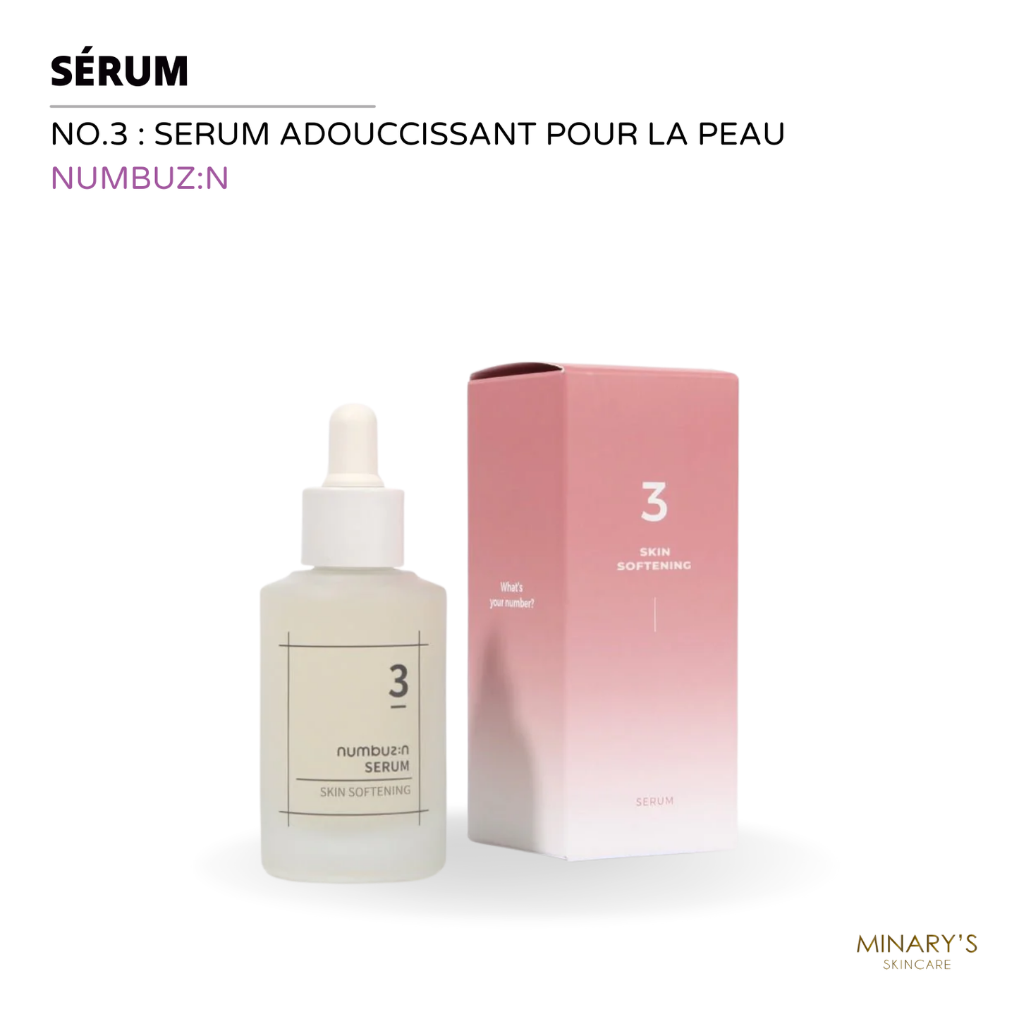Numbuzin - Serum adouccissant pour la peau No.3 - 50ml