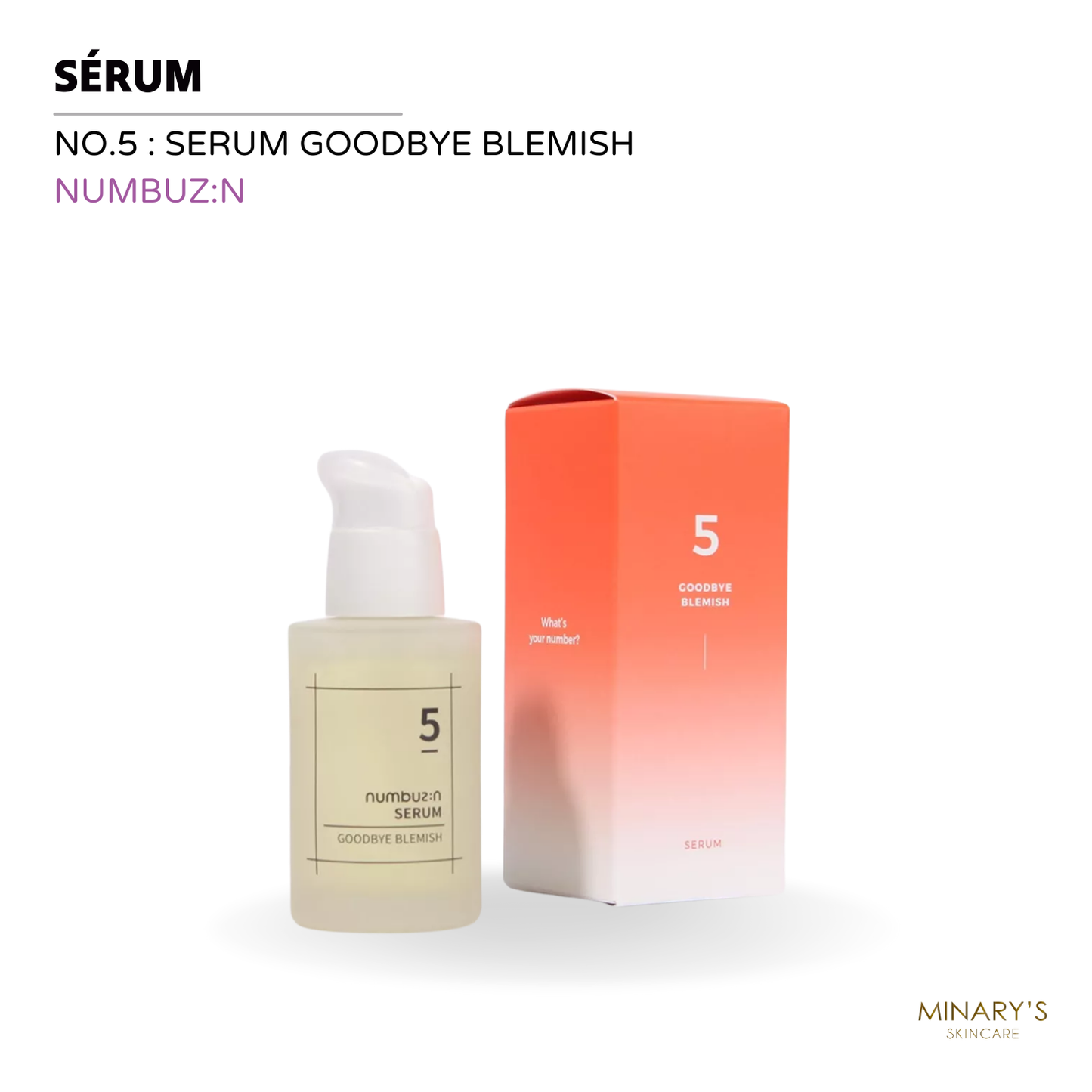 Numbuzin - Serum Goodbye Blemish No.5 : Votre Allié Anti-Imperfections - 50ml