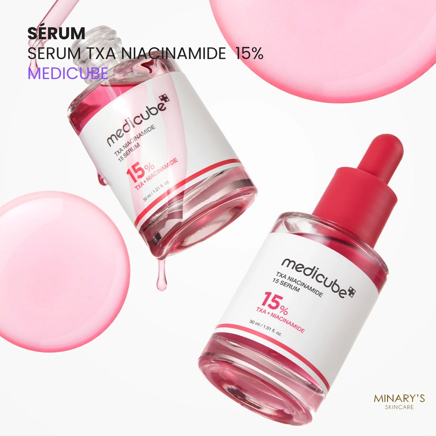 Medicube – Sérum Éclat & Anti-Taches TXA + Niacinamide 15% – 30ml