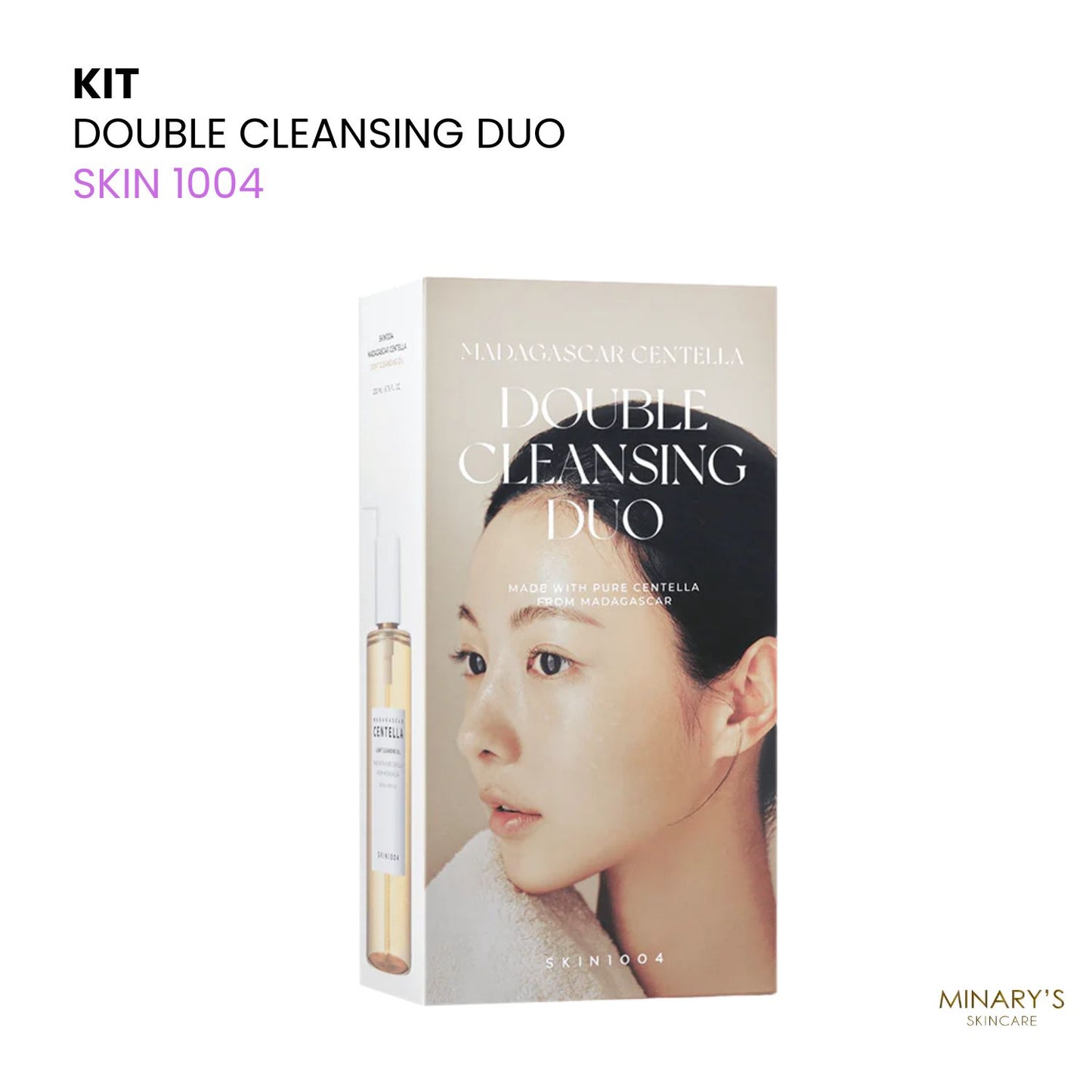 SKIN 1004 – Double Cleansing Duo (Huile 200ml + Nettoyant 125ml)