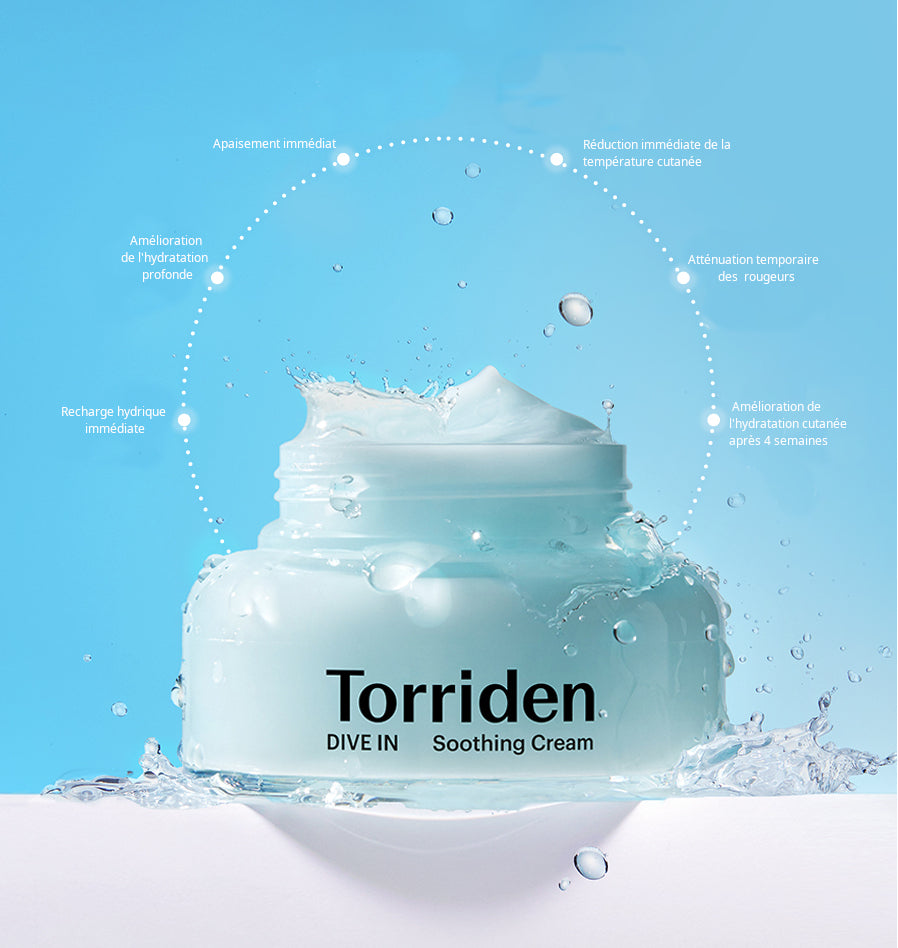 Torriden – Dive-In Soothing Cream - Crème Apaisante Hydratante à l’Acide Hyaluronique - 100ml