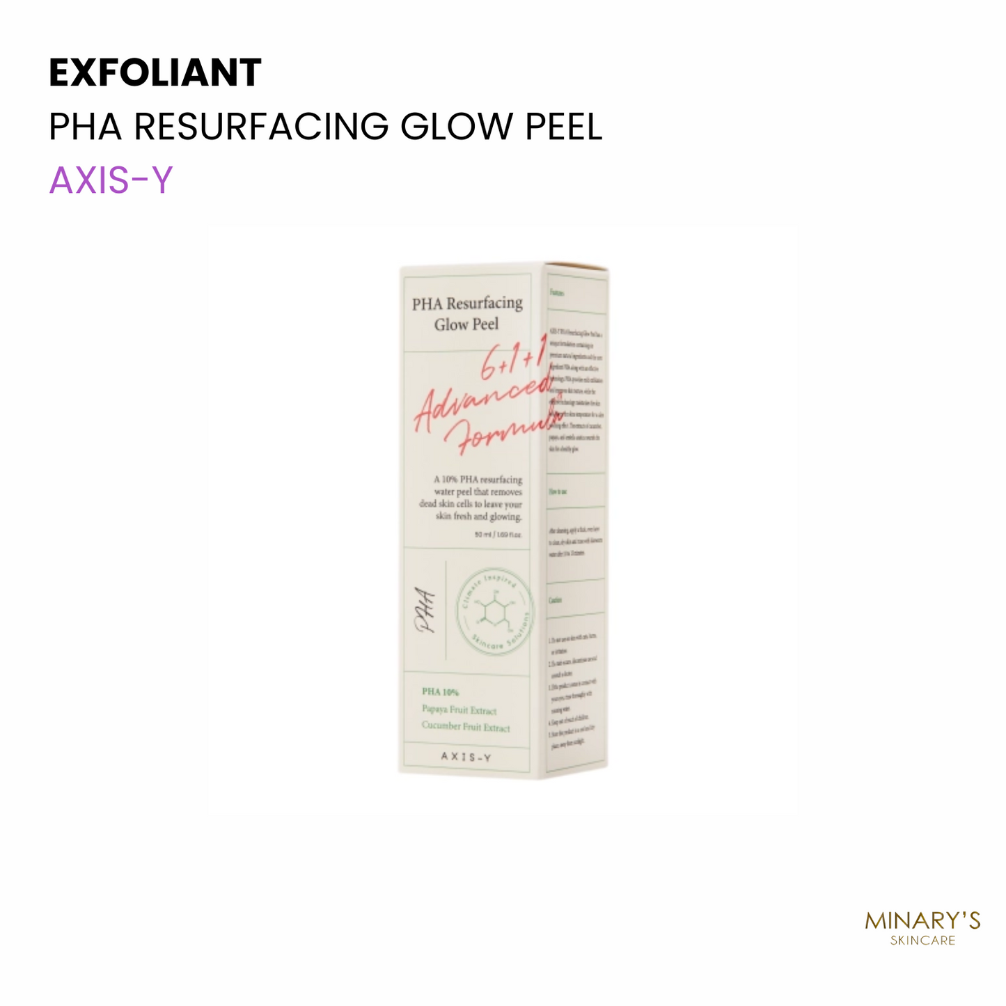AXIS-Y PHA Resurfacing Glow Peel – Exfoliation Douce & Éclat Peau - 50ml