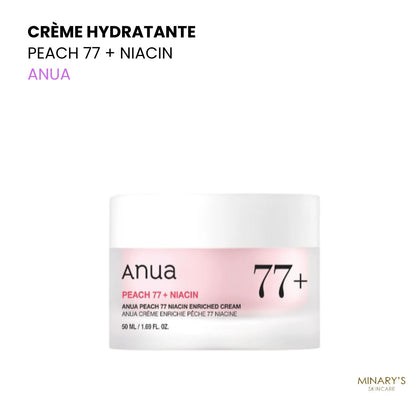 ANUA – Peach 77 Niacin Cream | Crème Éclat & Hydratation 50ml
