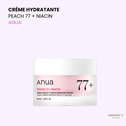 ANUA – Peach 77 Niacin Cream | Crème Éclat & Hydratation 50ml