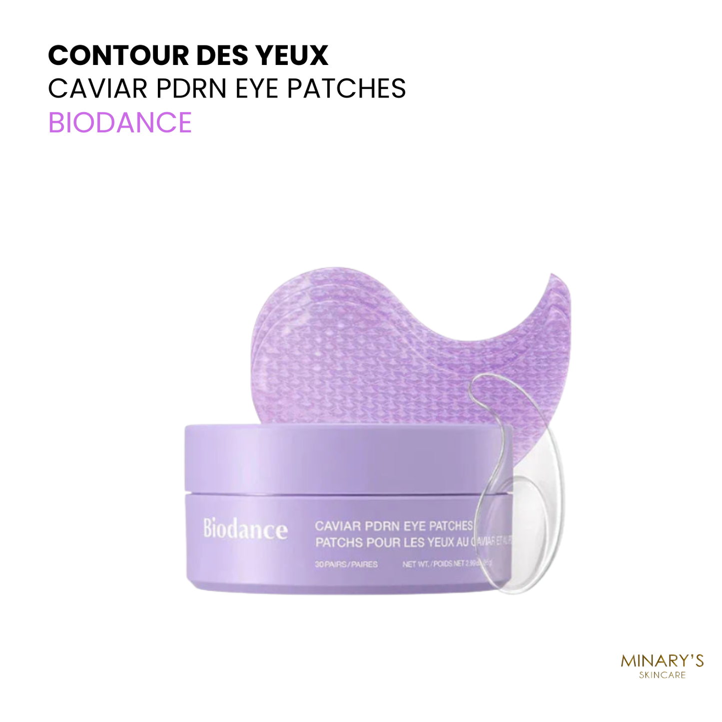 Biodance Caviar PDRN Eye Patches – Patchs Yeux Hydrogel Anti-Cernes au PDRN - 60 Patchs