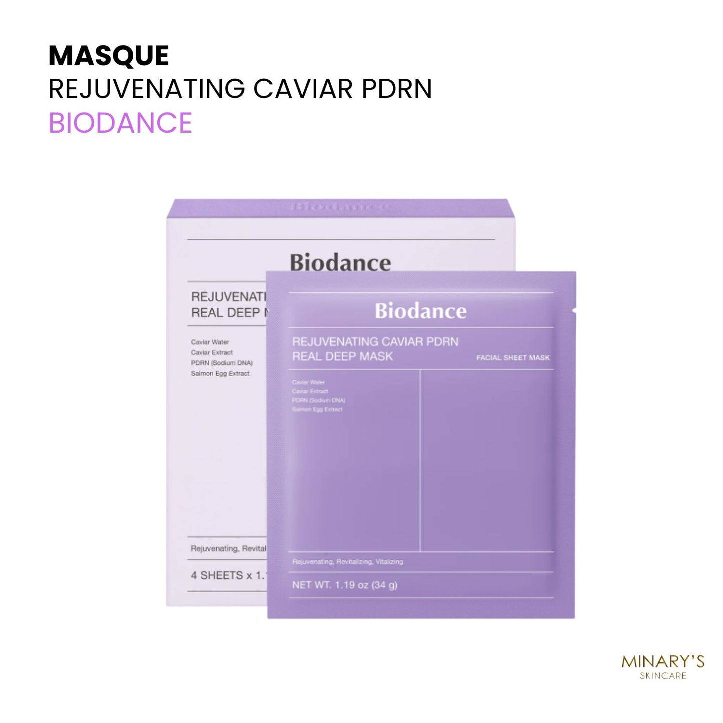 Biodance - Rejuvenating Caviar PDRN Real Deep Mask
