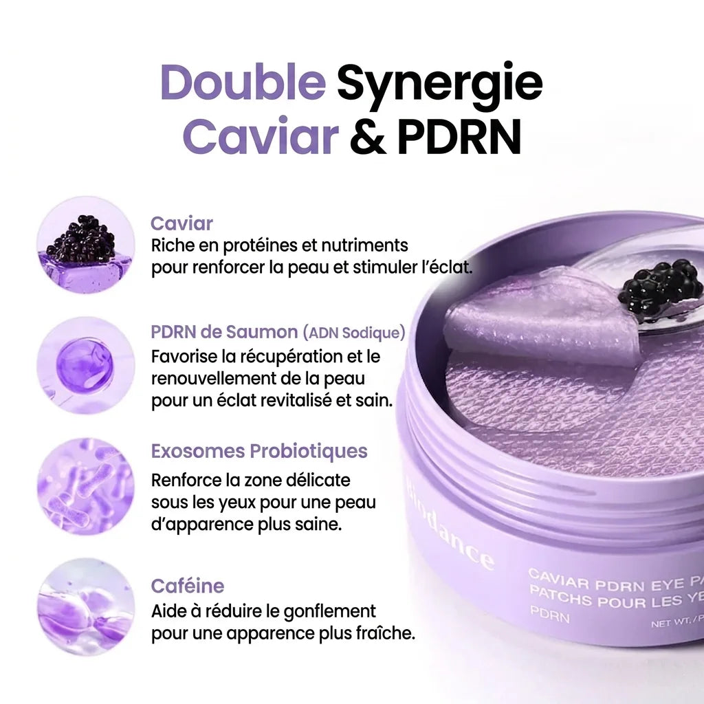 Biodance Caviar PDRN Eye Patches – Patchs Yeux Hydrogel Anti-Cernes au PDRN - 60 Patchs