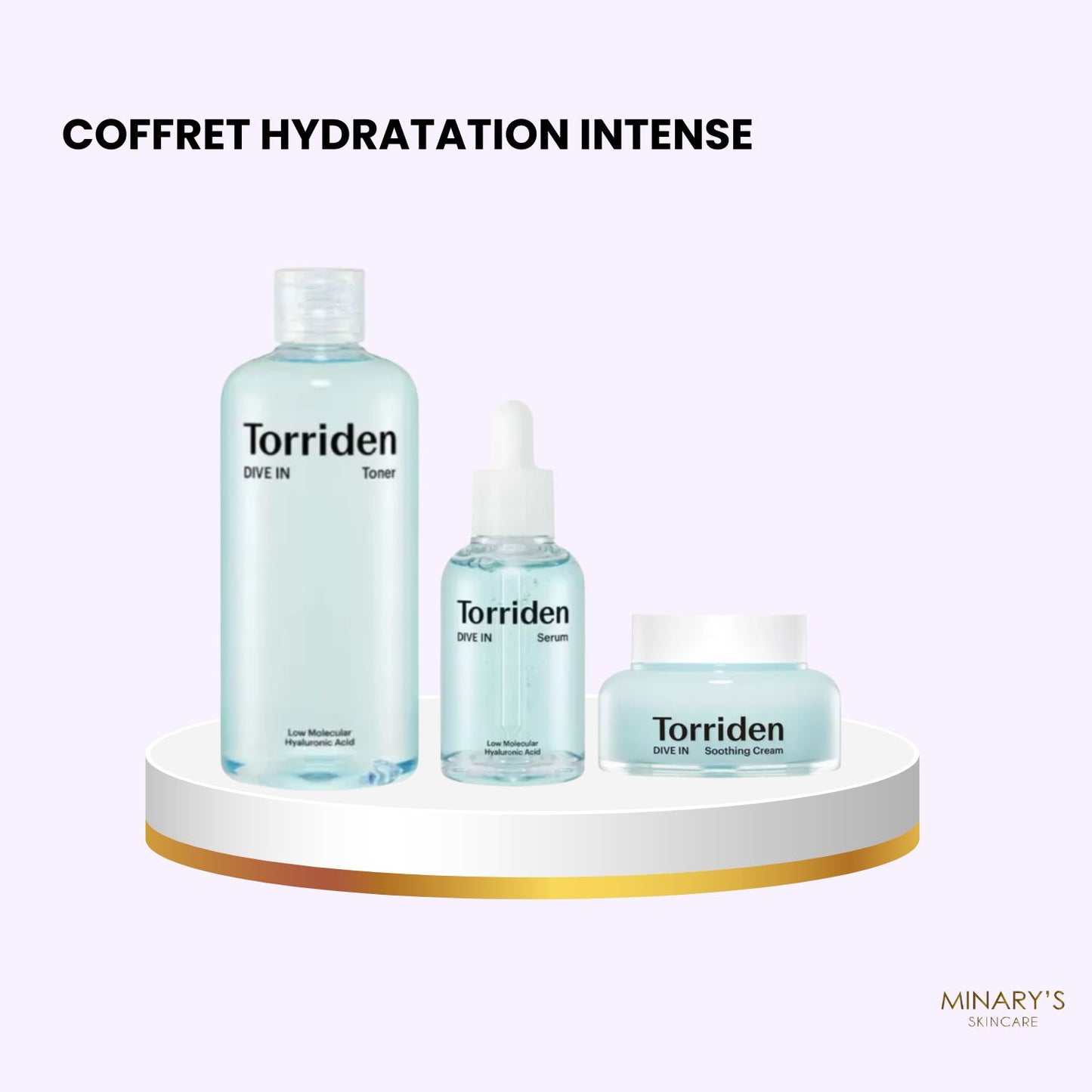 Pack TORRIDEN DIVE-IN – Toner + Sérum + Crème Acide Hyaluronique