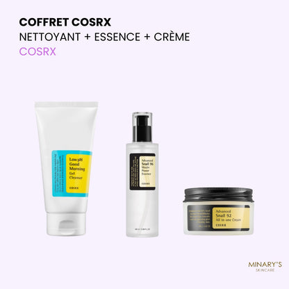 Pack COSRX – Soin Complet : Nettoyant + Essence + Crème