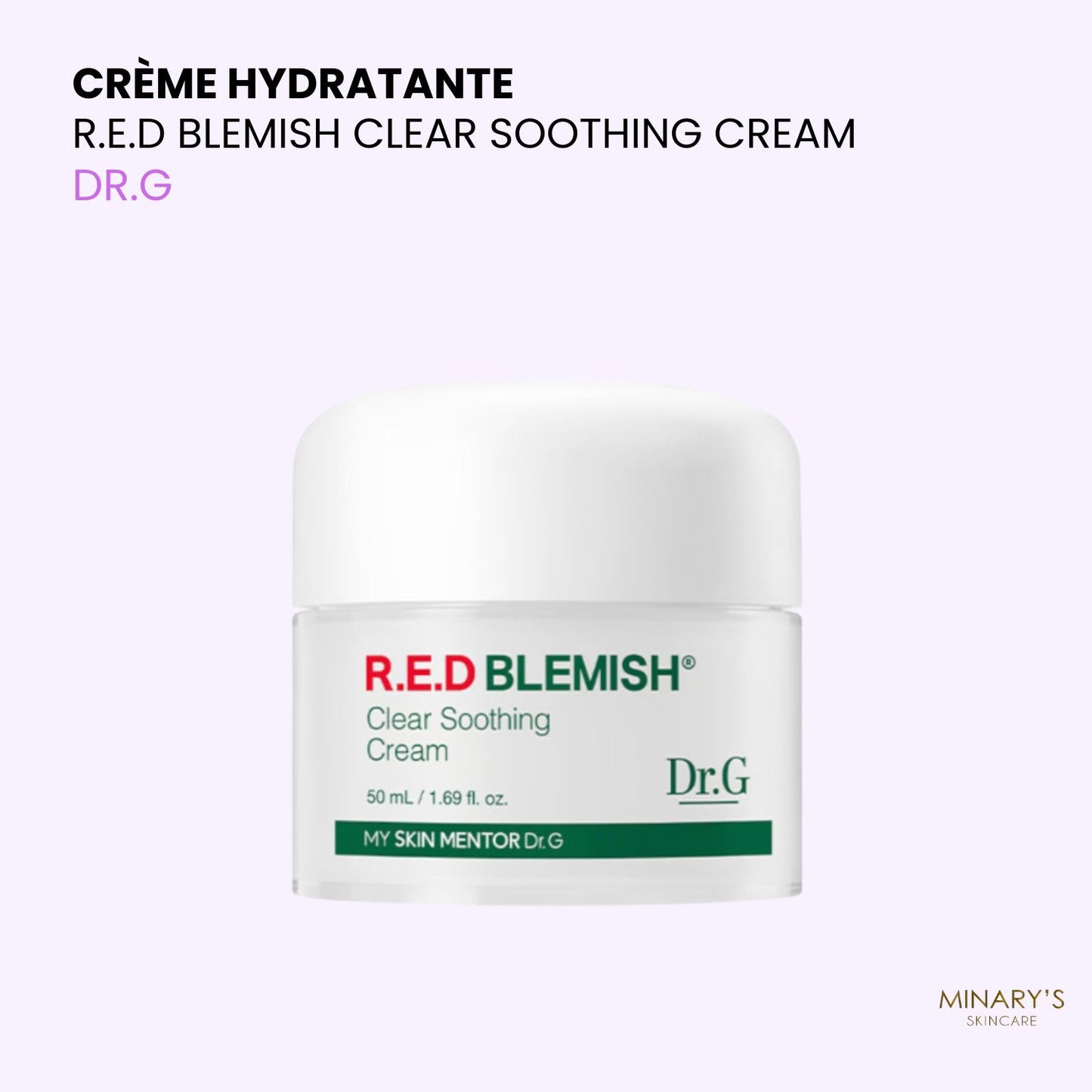 Dr.G R.E.D Blemish Clear Soothing Cream – Crème Apaisante 5-Cica 70ml