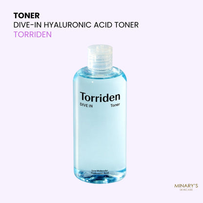 Torriden Dive-In Toner : Toner hydratant à l'acide hyaluronique - 300ml