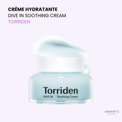 Torriden – Dive-In Soothing Cream - Crème Apaisante Hydratante à l’Acide Hyaluronique - 100ml