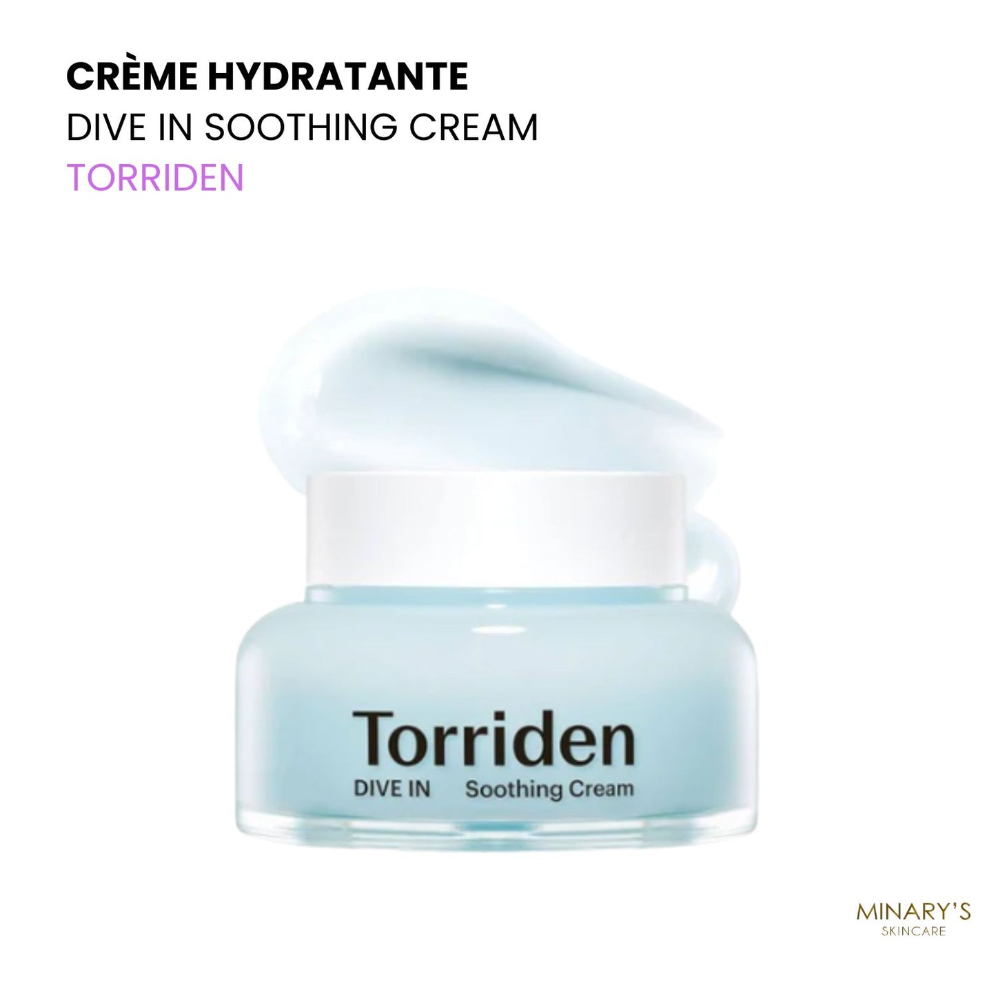 Torriden – Dive-In Soothing Cream - Crème Apaisante Hydratante à l’Acide Hyaluronique - 100ml