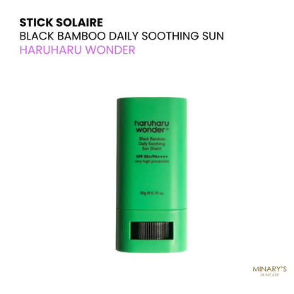 Haruharu Wonder – Black Bamboo Daily Soothing Sun Shield SPF50+ PA++++ | Stick Solaire  au Bambou Noir - 20g