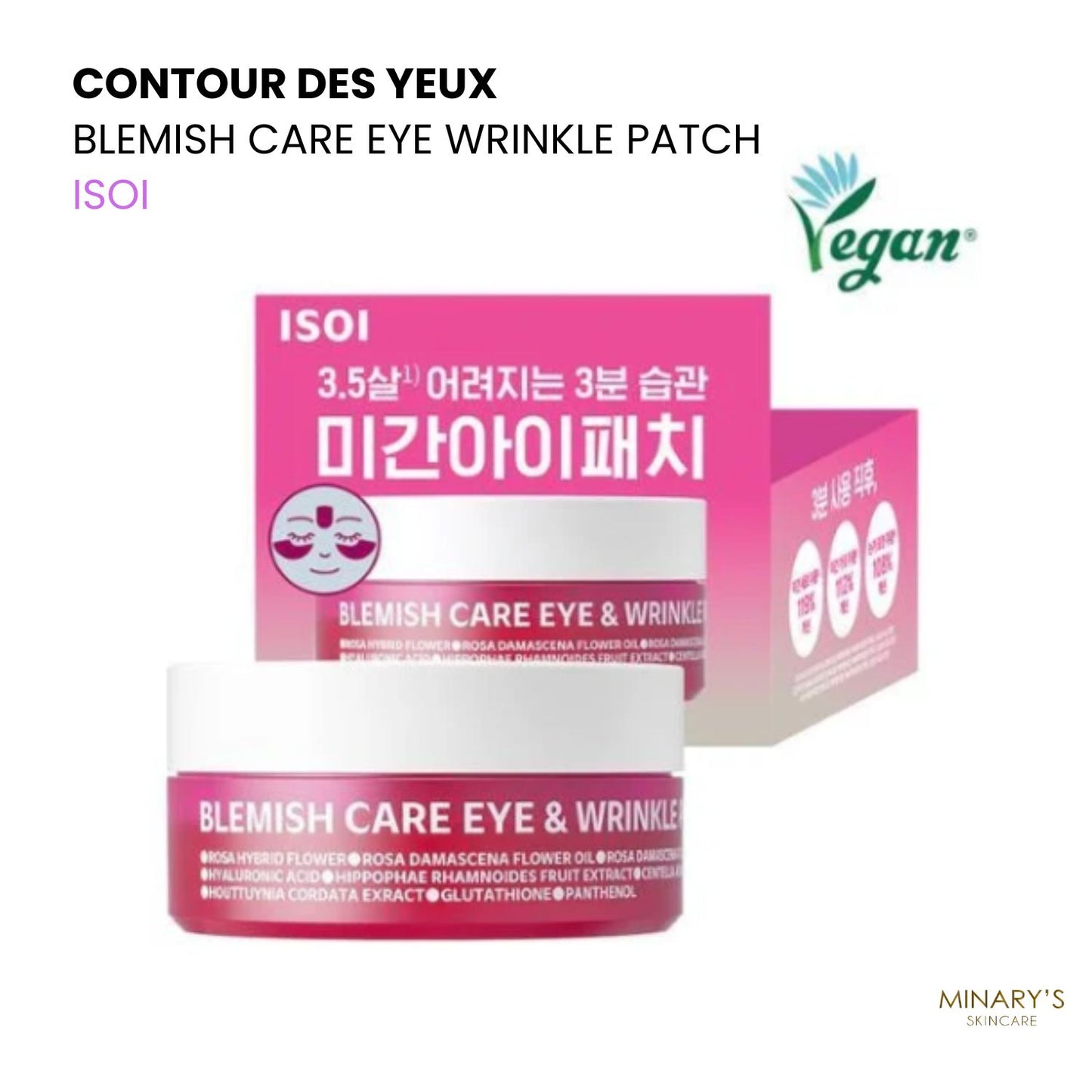 ISOI Blemish Care  - Patchs Hydrogel Anti-Rides & Anti-Cernes à la Rose Bulgare (90 pcs)