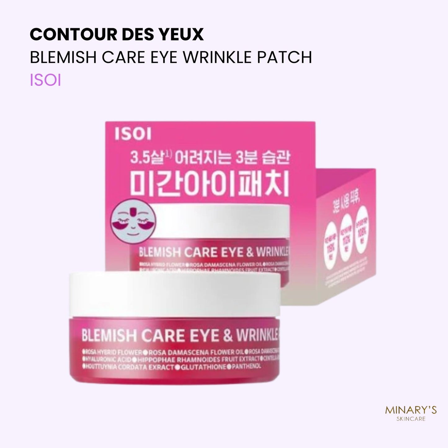 ISOI Blemish Care  - Patchs Hydrogel Anti-Rides & Anti-Cernes à la Rose Bulgare (90 pcs)