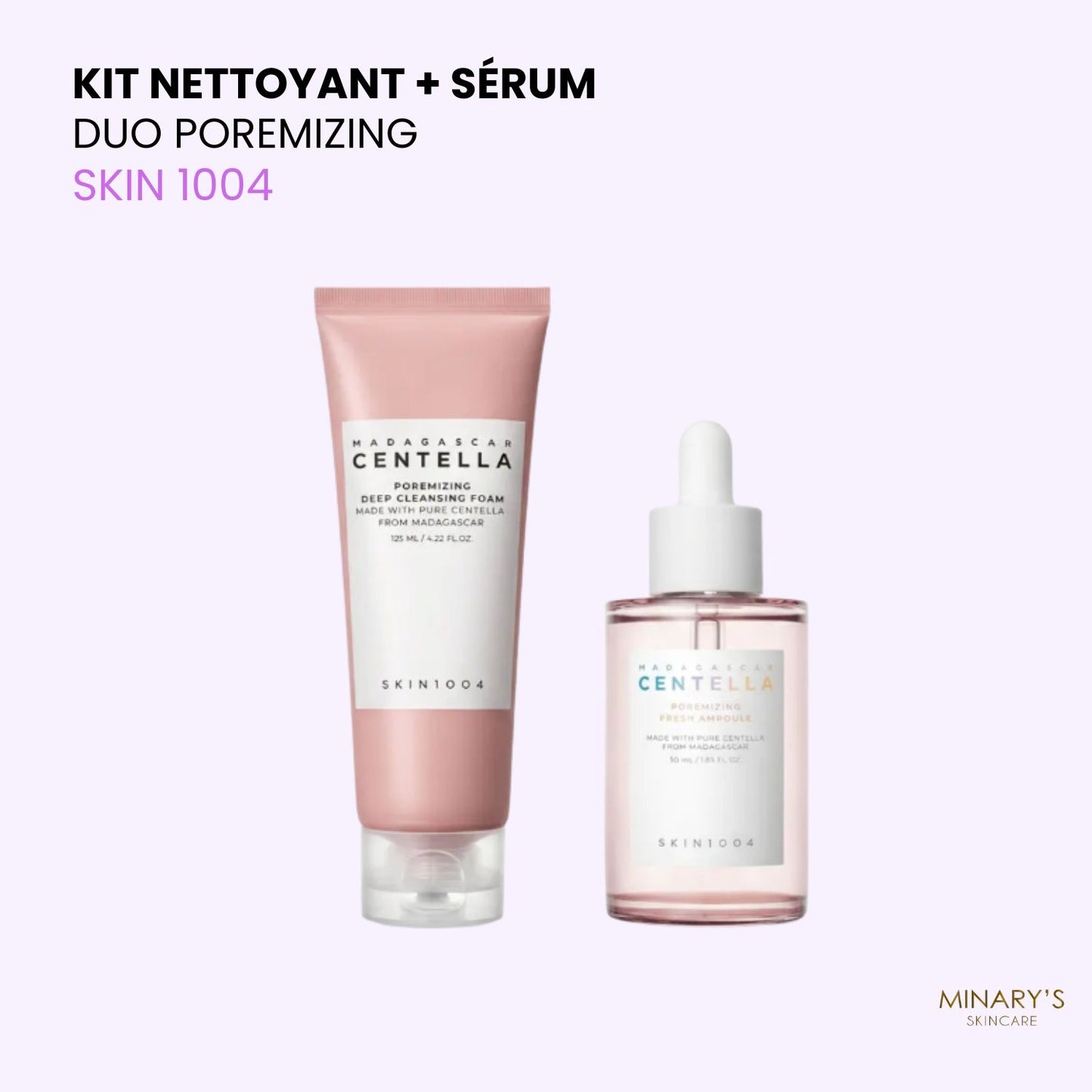 SKIN1004 – Duo poremizing (Nettoyant 125ml + Sérum 50ml)
