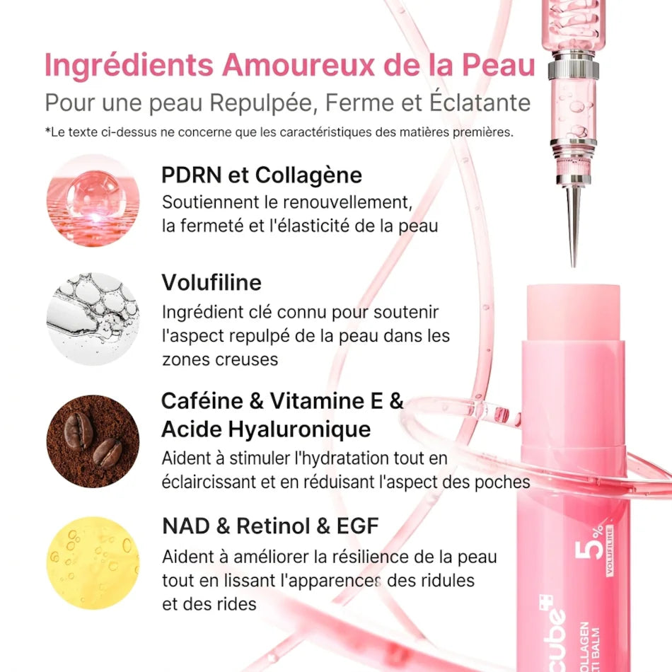 Medicube – PDRN Pink Collagen Volume Multi Balm | Baume Stick Repulpant Visage & Corps 10g