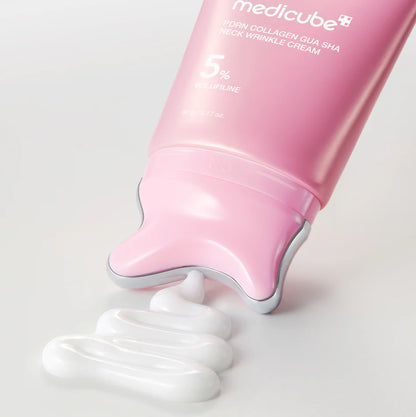 Medicube PDRN Collagen Gua Sha Neck Cream – Crème Cou & Décolleté au PDRN et Volufiline 5% | Gua Sha Intégré - 90g