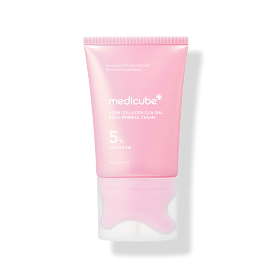 Medicube PDRN Collagen Gua Sha Neck Cream – Crème Cou & Décolleté au PDRN et Volufiline 5% | Gua Sha Intégré - 90g