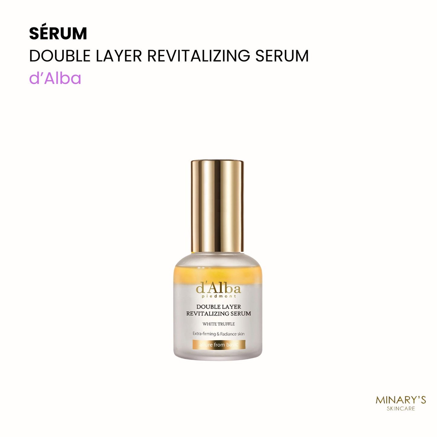 D'ALBA - White Truffle Double Layer Revitalizing Serum / Sérum revitalisant biphasé à la truffe blanche 50ml