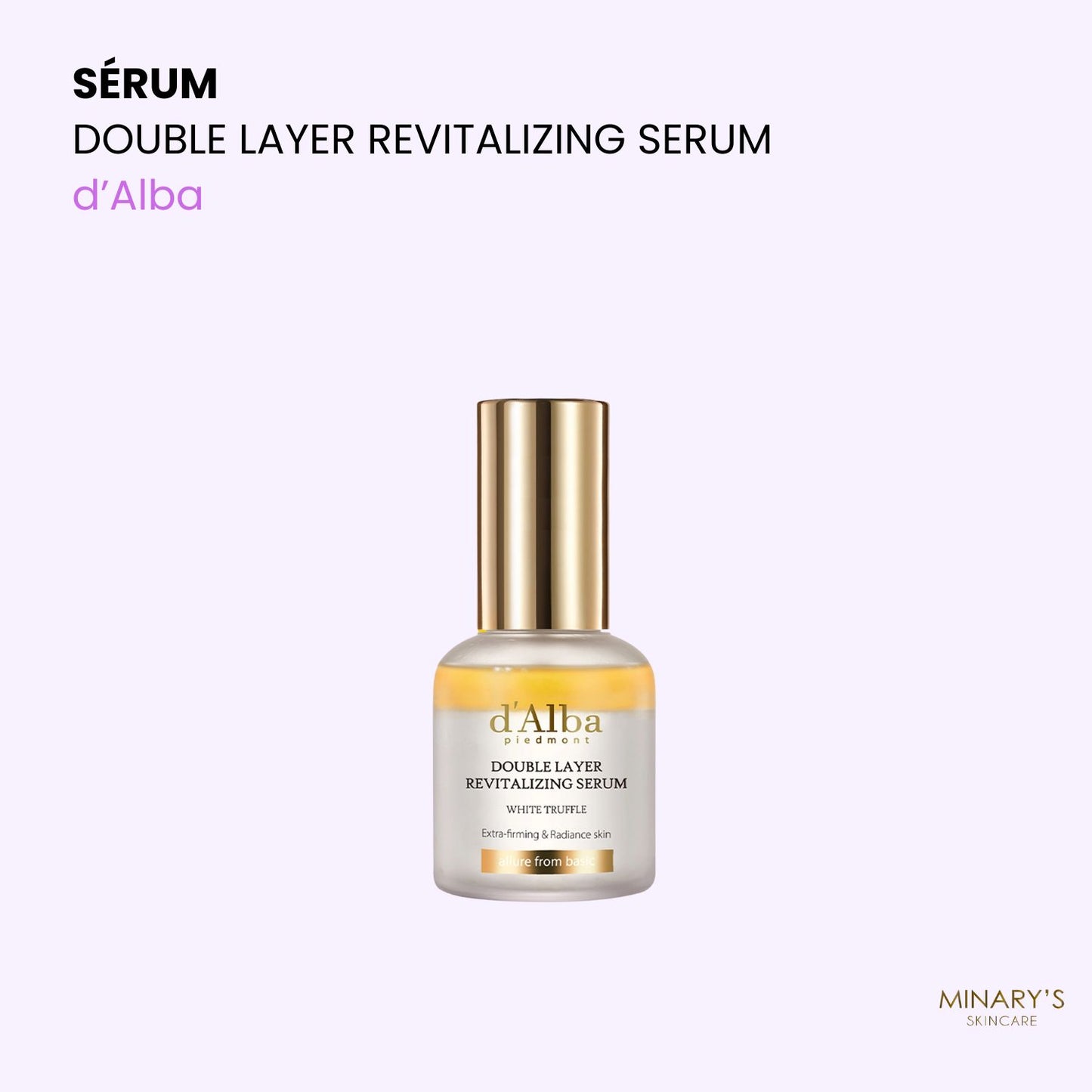 D'ALBA - White Truffle Double Layer Revitalizing Serum / Sérum revitalisant biphasé à la truffe blanche 50ml