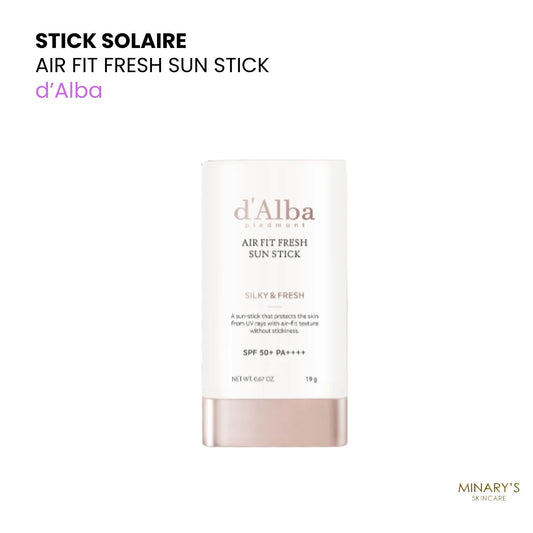 d'Alba – Air Fit Fresh Sun Stick SPF 50+ PA++++ | Stick Solaire Invisible - 19g