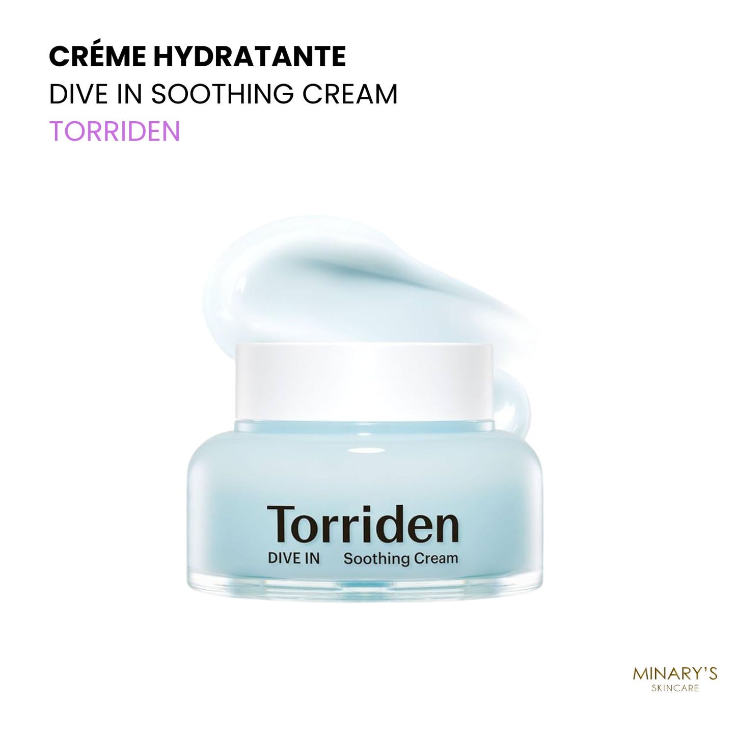 Torriden – Dive-In Soothing Cream - Crème Apaisante Hydratante à l’Acide Hyaluronique - 100ml