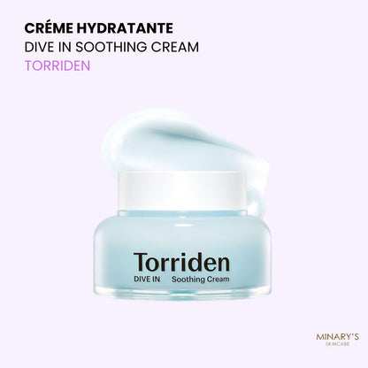 Torriden – Dive-In Soothing Cream - Crème Apaisante Hydratante à l’Acide Hyaluronique - 100ml