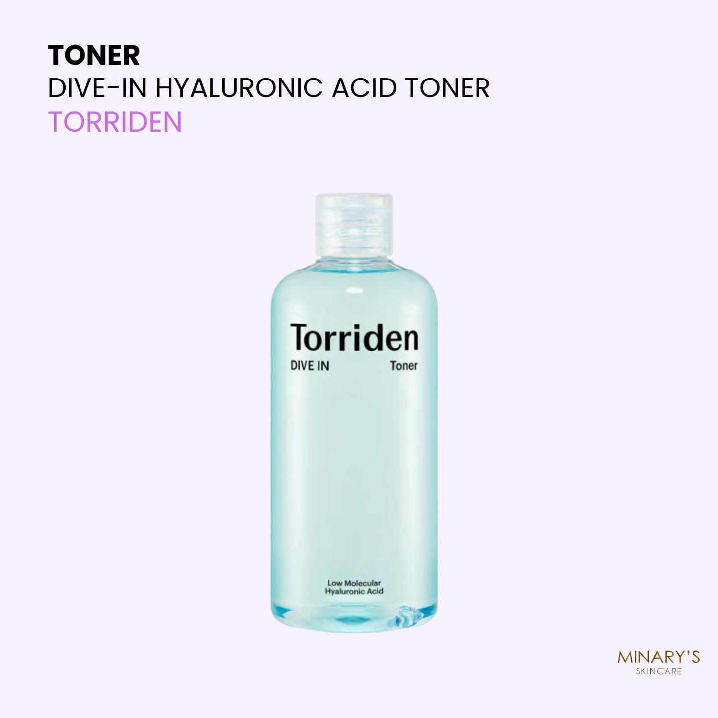 Torriden Dive-In Toner : Toner hydratant à l'acide hyaluronique - 300ml