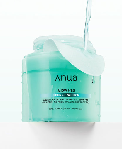 Anua – Glow Pad PDRN + Hyaluron - 70 disques exfoliants + hydratants 180ml