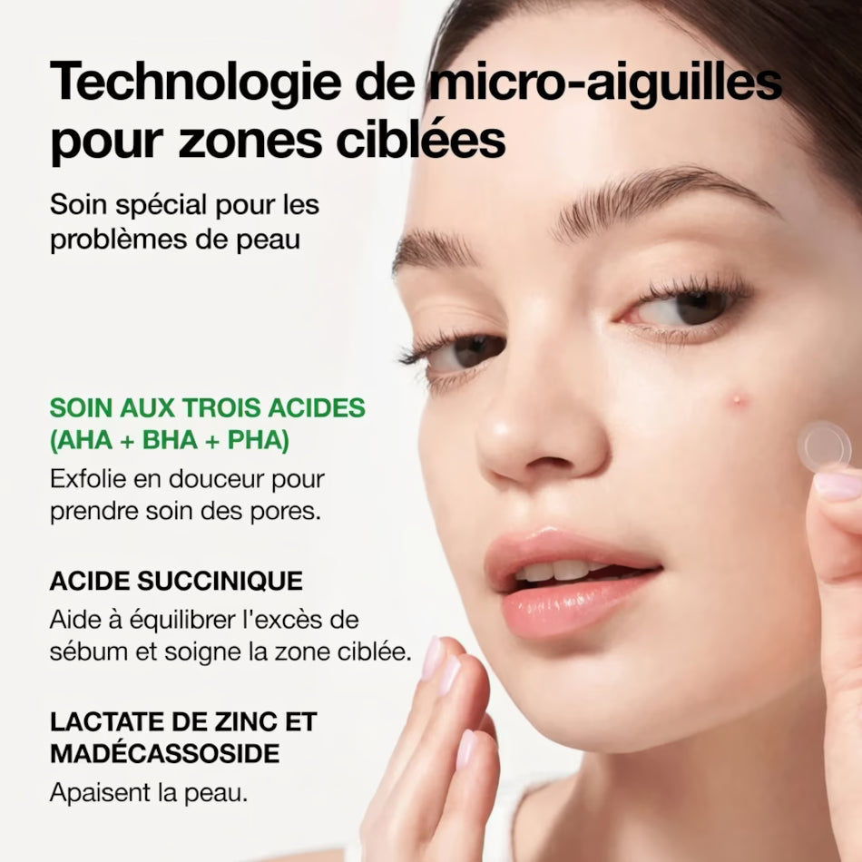 ANUA Patch Microdart Anti-Boutons Triple Acide (AHA+BHA+PHA) – 12 patchs