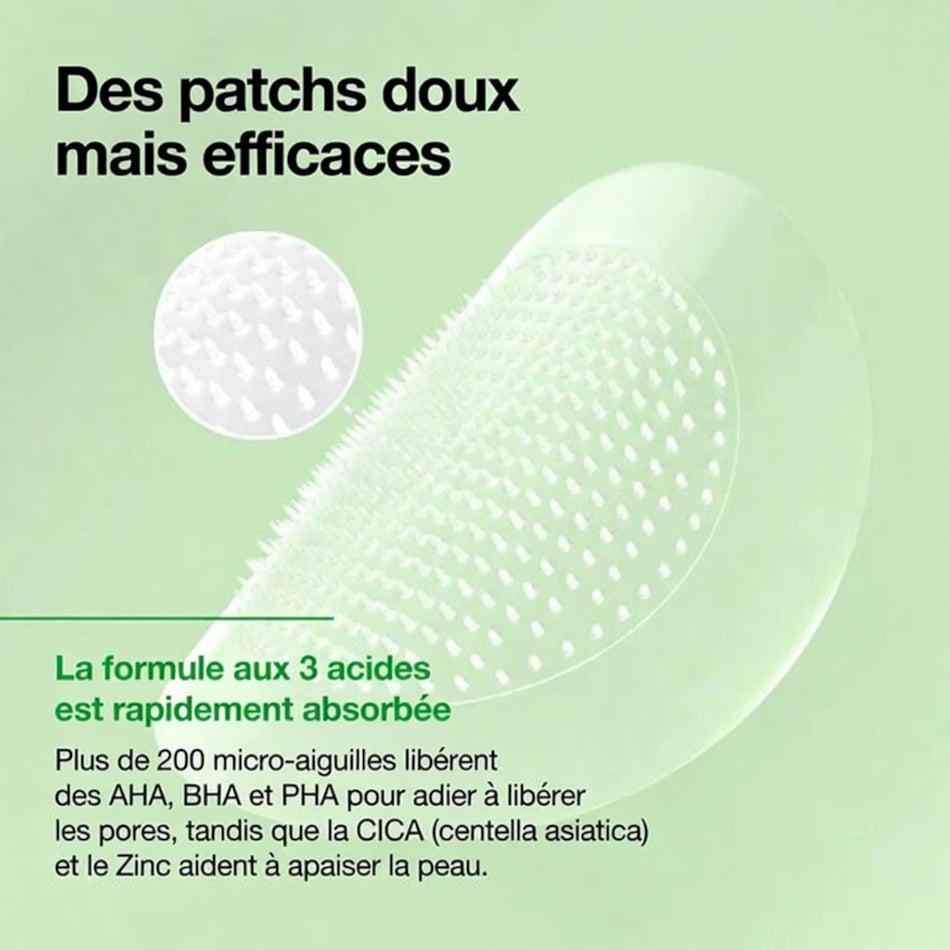 ANUA Patch Microdart Anti-Boutons Triple Acide (AHA+BHA+PHA) – 12 patchs