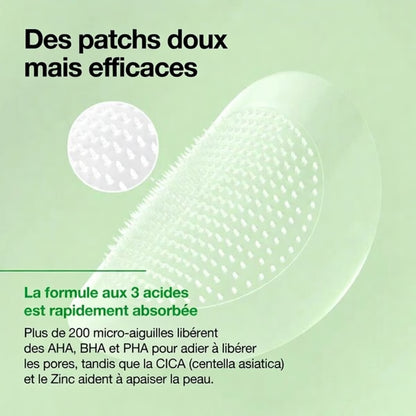ANUA Patch Microdart Anti-Boutons Triple Acide (AHA+BHA+PHA) – 12 patchs