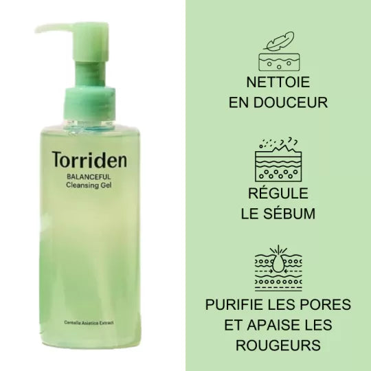 🌿 Torriden – Balanceful Cleansing Gel | Nettoyant doux au Cica 10 000ppm (200ml)