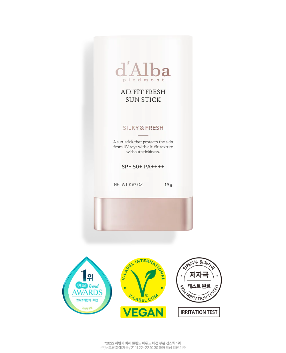 d'Alba – Air Fit Fresh Sun Stick SPF 50+ PA++++ | Stick Solaire Invisible - 19g