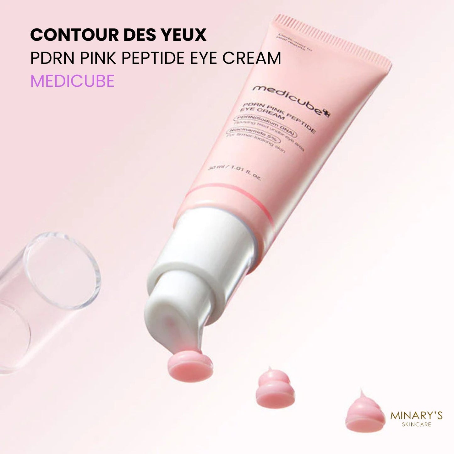 Medicube - PDRN Pink Peptide Eye Cream - Contour des yeux anti-âge 30ml