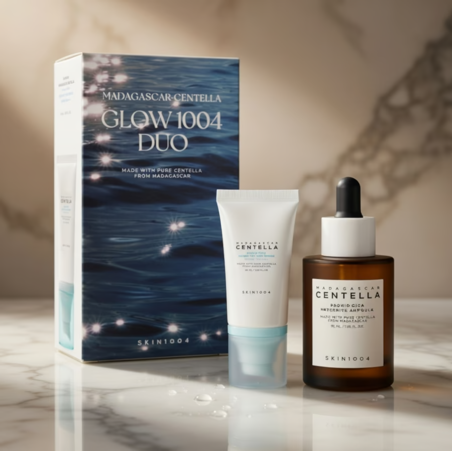 SKIN1004 – Glow 1004 Duo (Sérum solaire 55ml + Sérum Probio-cica 55ml)